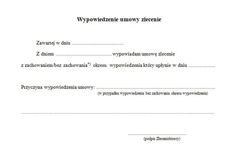 Jak skutecznie napisać wypowiedzenie z pracy umowa zlecenie bez błędów?