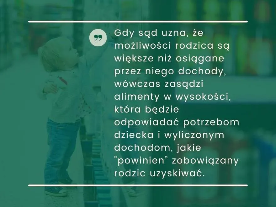 Alimenty i dochody