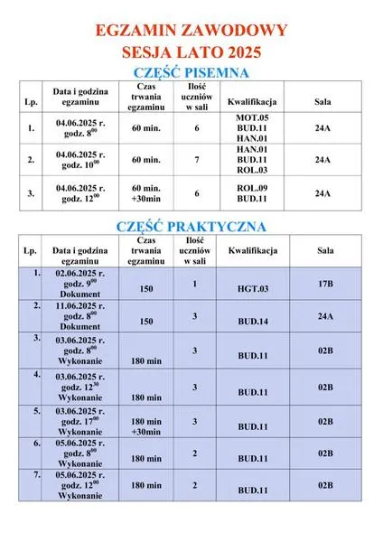 Egzamin zawodowy rehabilitacja
