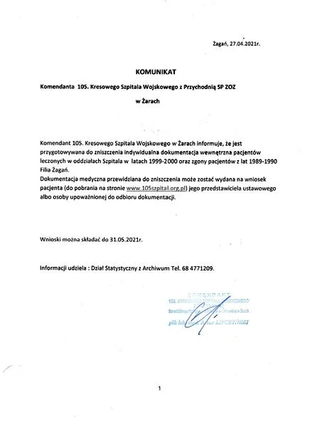 Elementy podania o praktyki