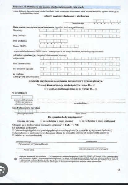 Konsekwencje niezdania egzaminu