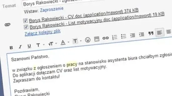 Mail z CV