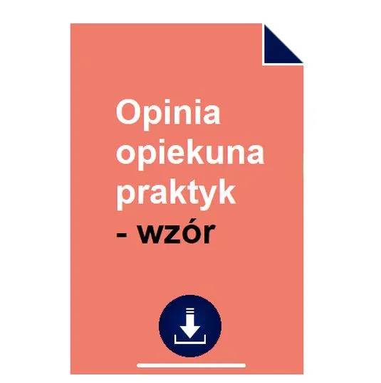 Opiekun praktyk zawodowych