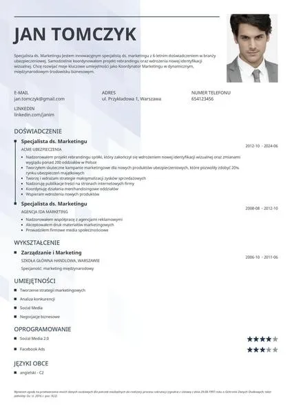 Opis doświadczenia zawodowego