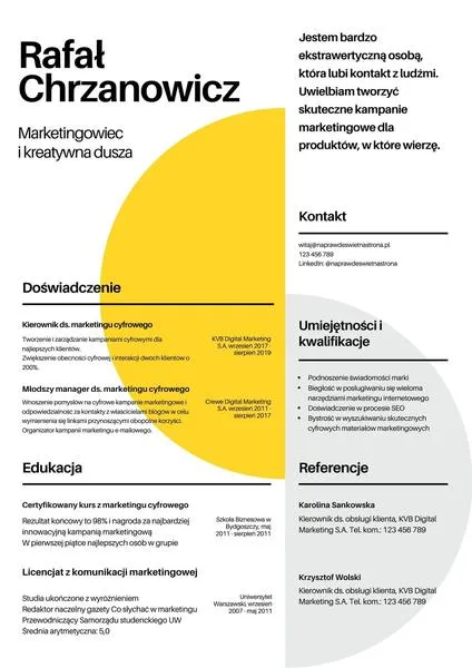 Opis umiejętności w CV