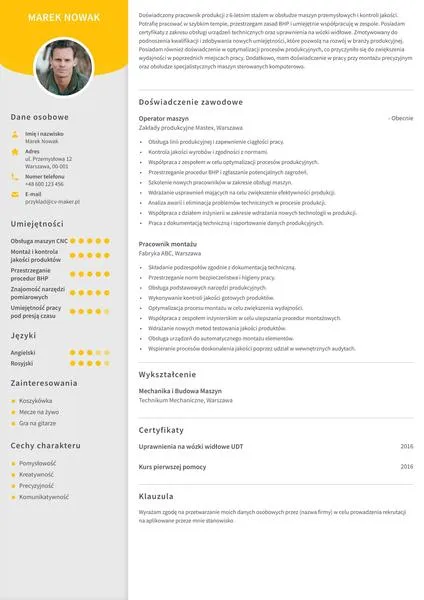 Praktyczne wskazówki CV