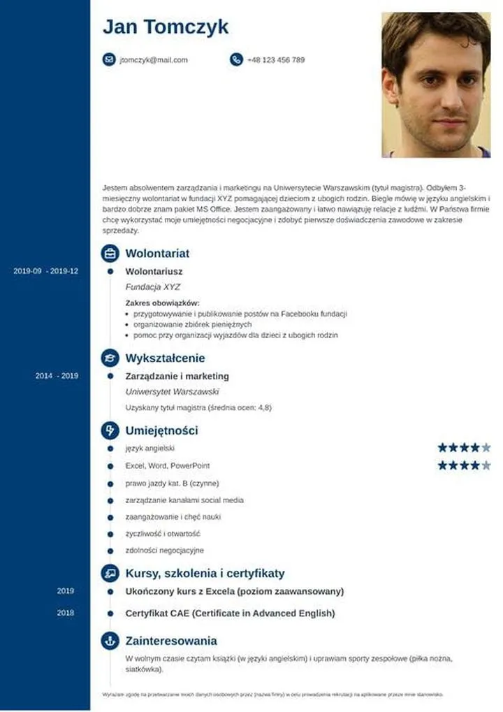 Prezentacja umiejętności w CV