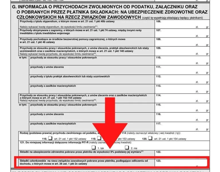 Rozliczenia składek związkowych