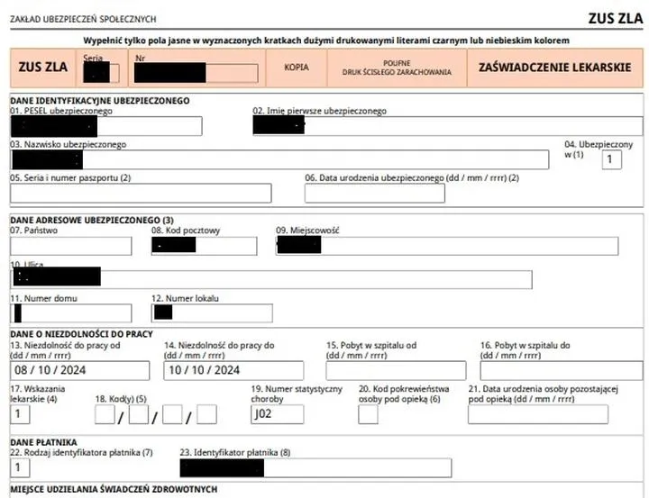 Schorzenia uzasadniające L4 i urazy