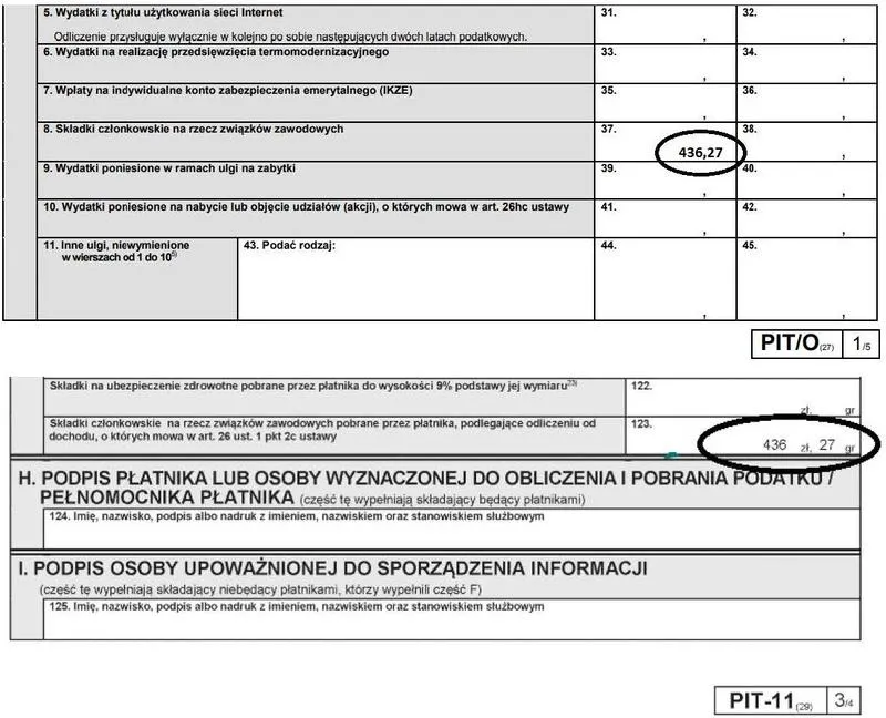 Ulga na składki członkowskie