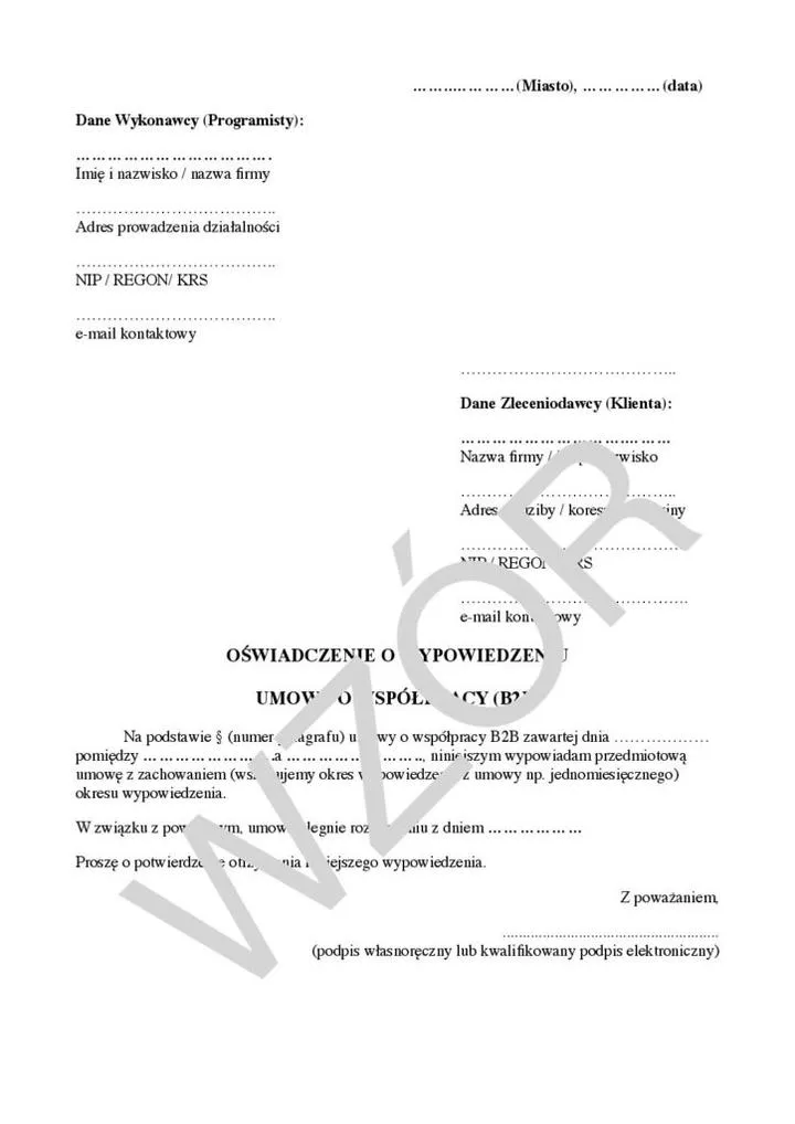 Umowa B2B