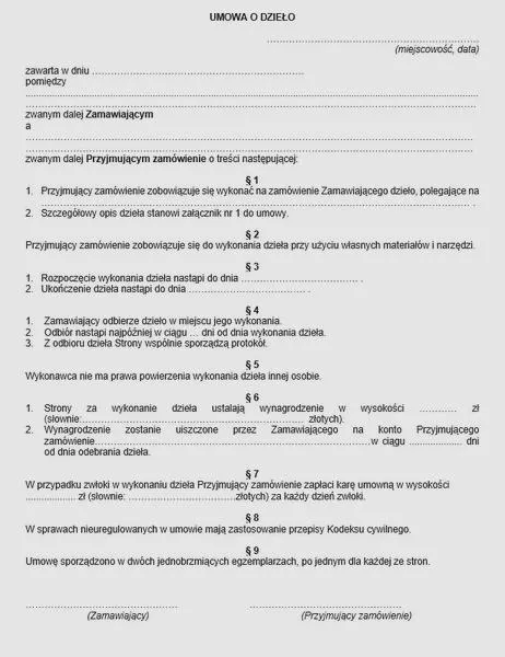 Umowa o dzieło