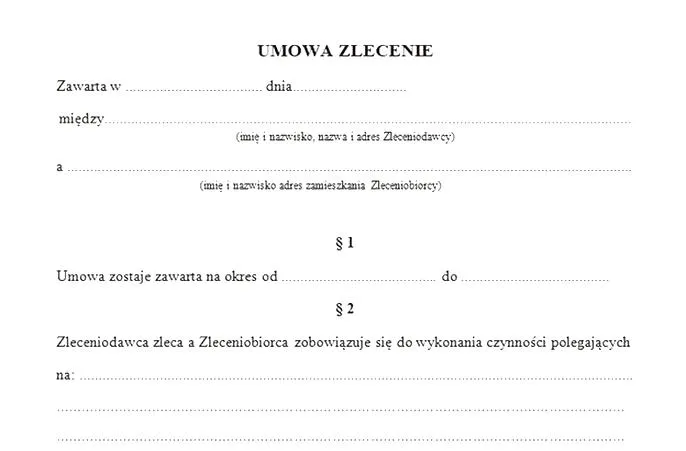 Umowa zlecenie