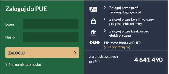 Zakładanie konta PUE ZUS