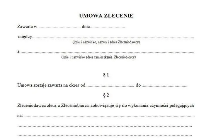 Zatrudnianie na umowę zlecenie
