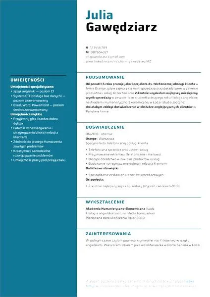Zdjęcie w CV